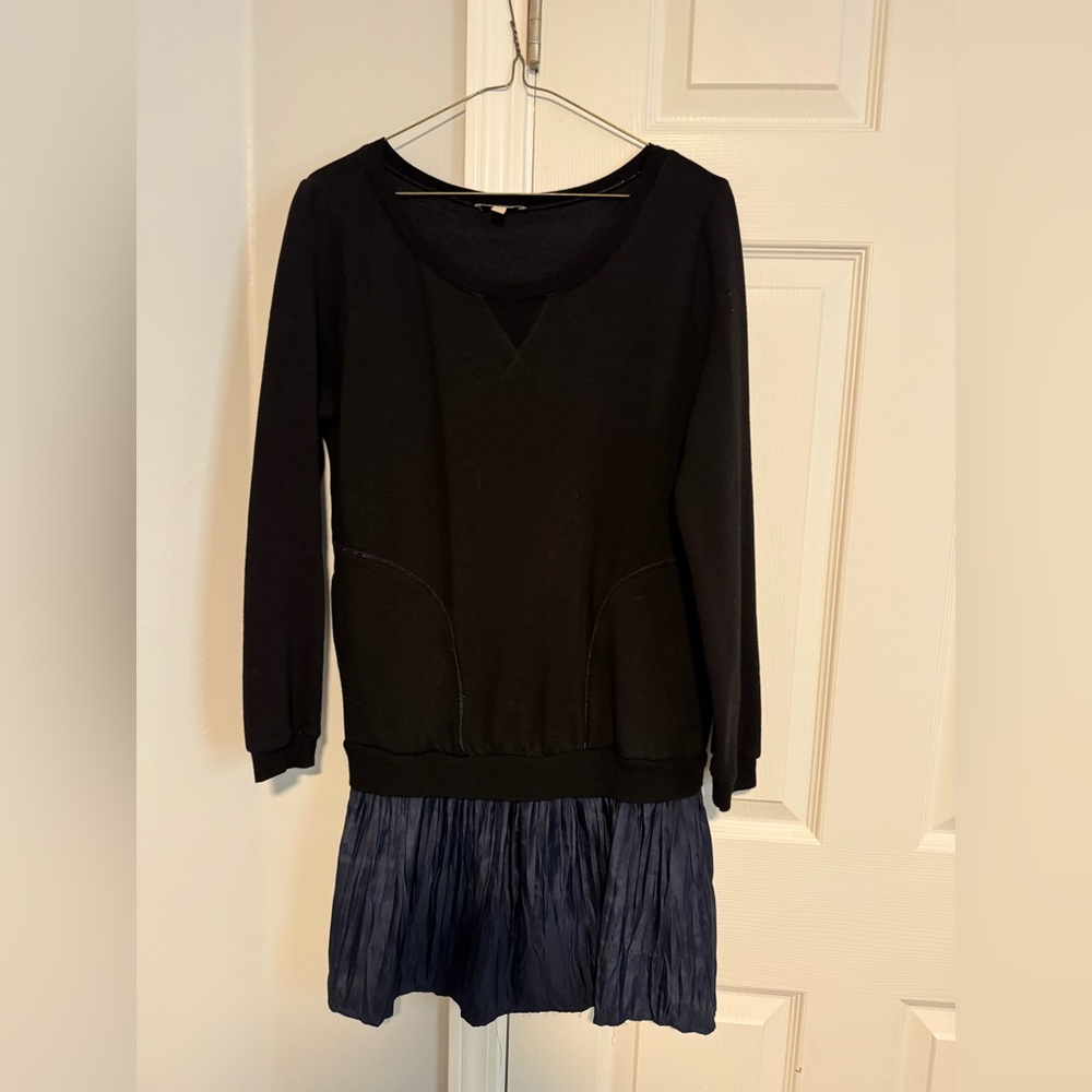Bordeaux Black Knit Sweater Dress from Anthropologie
